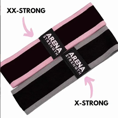 Vista 5 de Arena Strength Fabric Booty Bands: Fabric Resistance Bands for Legs and Butt: 3 Pack Set. Perfect Workout Hip Band Resistance. Workout Program and
