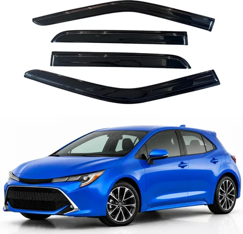 Vista 163 de IG - Visera para ventana para Ford Bronco y F150-F350 1980-1996, deflector lateral tipo cinta adhesiva, resistente, contra lluvia y viento