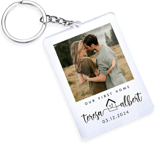 Vista 11 de Llavero de acrílico de foto de pareja personalizada