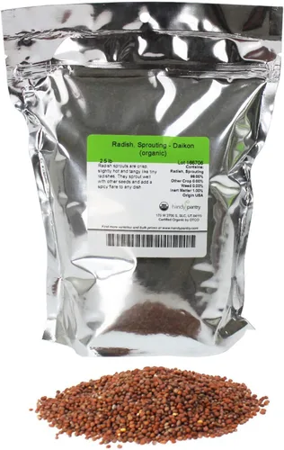 Vista 12 de Semillas germinantes de rábano 1 lb - Semillas microverdes Daikon sin OMG para cultivo en interiores for Indoor Growing
