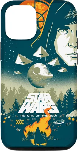 Vista 28 de Star Wars Funda con póster de película retro ilustrada con el regreso del Jedi para iPhone 17