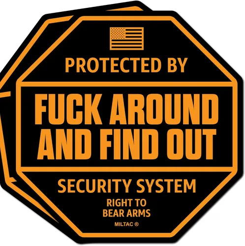 Vista 7 de FAFO Magnet – Letrero de seguridad FAFO de advertencia Protegido por Fuck Around and Find Out para camión, ventana Divertidos imanes