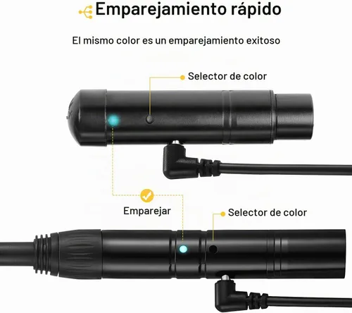 Vista 4 de Donner DMX512 Controlador inalámbrico Dfi DJ 2.4G DMX inalámbrico 7 receptores versión corta con cúpula de luz y 1 transmisor control de iluminación