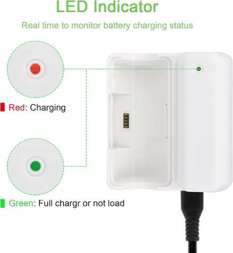 Vista 4 de Cargador adaptador de 3.6V para iRobot Braava Jet 240 Floor Mopping Robot Batería (blanco)