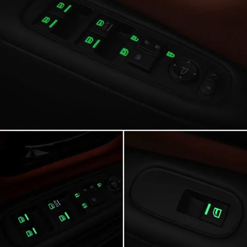 Vista 5 de 240 calcomanías luminosas para automóvil, panel de instrumentos, botón de decoración de camión, interruptor basculante, etiqueta de circuito
