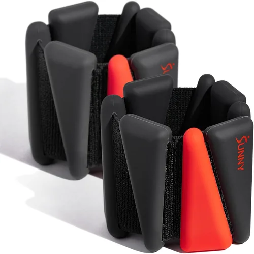 Vista 8 de Sunny Health & Fitness - Pesas de tobillo para mujeres y hombres – Pesas ajustables para muñeca, brazo y pierna en pares de 1-2 libras Ideal