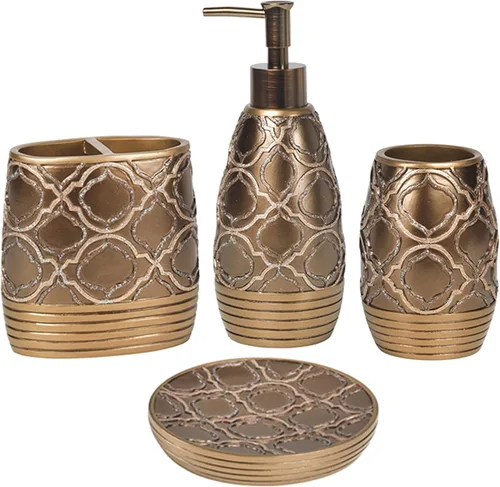 Vista 101 de Zahari Home Capri - Juego de toallas de baño de 3 piezas, toalla de baño, toalla de mano y toalla facial, decoración moderna, hermoso diseño único