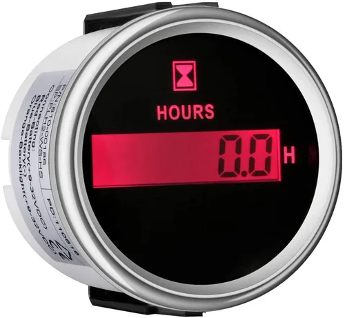 Vista 5 de Samdo Medidor de Horas Impermeable de 52mm 2" 9-32V con Retroiluminación para Barco Marino