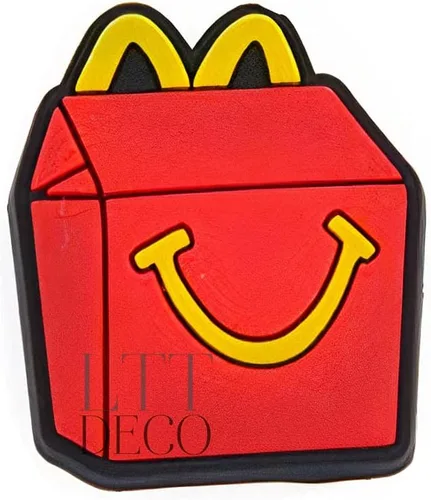 Vista 3 de 4 dijes para zapatos Mc Dõnàld Croc para zapatos de Mc Dõnàld. Colgantes de decoración de zapatos. Se adapta a la decoración de sandalias de zuecos