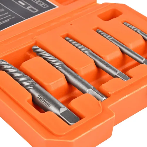 Vista 7 de Luckyway Juego de extractor de tornillos dañados de 5 piezas, herramienta extractor de tornillos dañados y pelados, juego de extractor de pernos