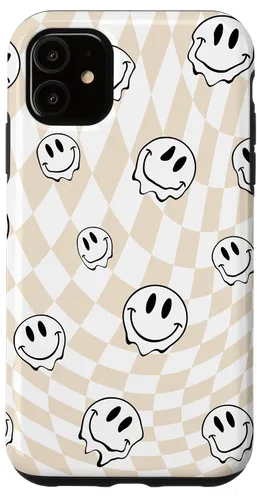 Vista 8 de Retro Swirl - Carcasa para iPhone 17, diseño de cara sonriente feliz