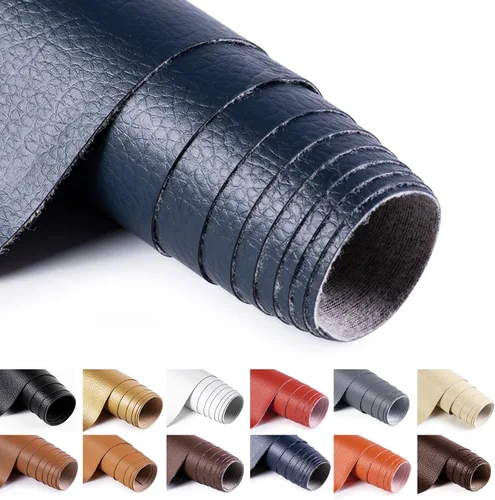 Vista 29 de ANMINY - Tela de piel sintética de vinilo de 54 pulgadas de ancho para tapicería por yarda, de 0.7MM de grosor, cuero PU suave, material de vinilo