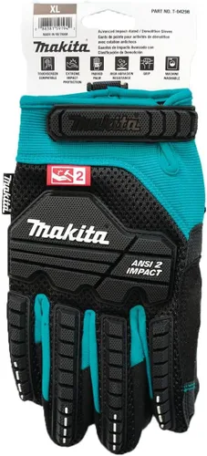 Vista 6 de Makita Guantes de demolición unisex con clasificación de impacto T 04276 Advanced ANSI 2