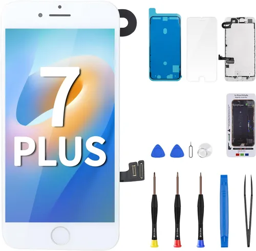 Vista 7 de para iPhone 7 Plus Reemplazo de pantalla con botón de inicio 5.5 "negro LCD 7plus 3D pantalla táctil digitalizador auricular Asamblea de vidrio