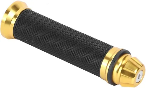 Vista 9 de Empuñaduras de manillar de motocicleta, empuñaduras de goma con extremo de aluminio, universales para barra de mango de 7/8 "(22 mm) (dorado)
