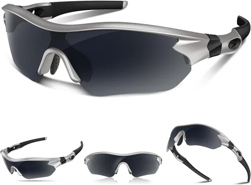 Vista 13 de Gafas de sol deportivas polarizadas para hombres y mujeres, jóvenes, béisbol, correr, pesca, tenis, golf, ciclismo, conducción, motor TAC UV400 TR90