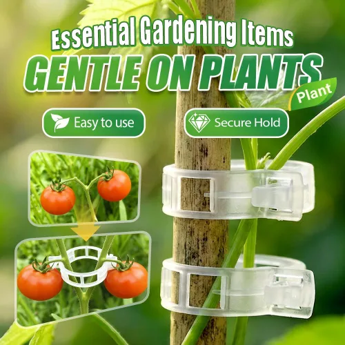 Vista 2 de Clip de plástico seguro para plantas, clips de jardín actualizados 2026 para plantas trepadoras, clips de enrejado de plástico, tomate, uva, vid