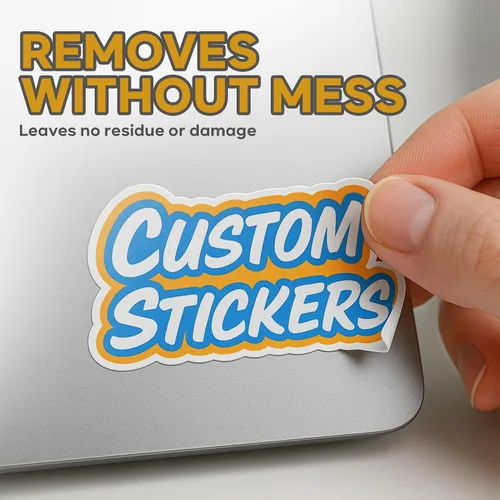Vista 6 de VulgrCo Diseño Personalizado Haz Tus Propias Calcomanías Pegatinas Personalizadas Texto Nombre Imagen Foto Código QR - Hecho en Estados Unidos