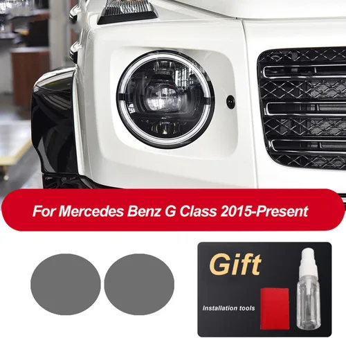 Vista 5 de JCAKES Adhesivo de TPU para faros delanteros de coche, color negro ahumado, para Mercedes Benz X204 GLS Clase X166 W463 V Accesorios