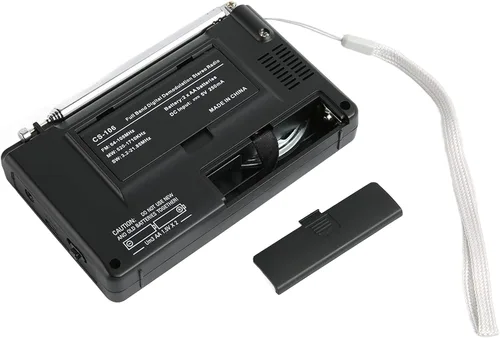 Vista 9 de Radio AM FM, radio digital portátil FM AM SW receptor de sintonización digital de banda completa con reloj despertador, mini radio de bolsillo