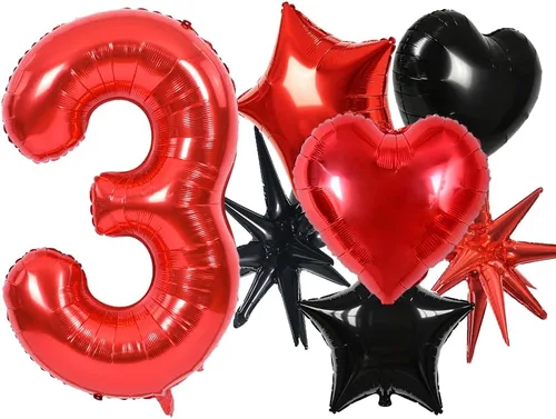Vista 206 de Toniful - Globos de helio grandes de números del 0 al 9 de 40 pulgadas, color negro, globos digitales de número 0, globos de papel de aluminio