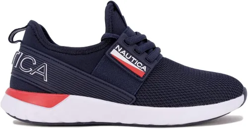 Vista 2 de Nautica Zapatos deportivos con cordones para niños, cómodos zapatos para correr para niños y niñas, niños pequeños y grandes