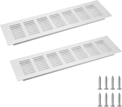 Vista 19 de Geesatis Cubiertas de ventilación para piso, gabinete, pared, techo – Rejilla de aluminio resistente a la oxidación con tornillos, paquete de 2