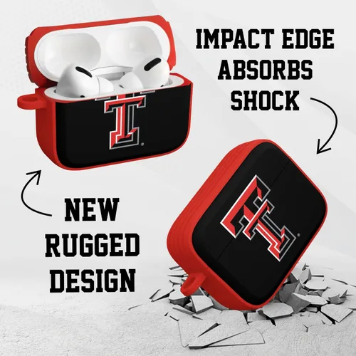 Vista 2 de Affinity Bands Texas Tech Red Raiders HDX - Funda compatible con Apple AirPods Pro 1 y 2 (clásico)