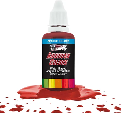 Vista 52 de U.S. Art Supply Pintura acrílica opaca para aerógrafo color azul aguamarina, botella de 1 onza, colores a base de agua no tóxicos de grado