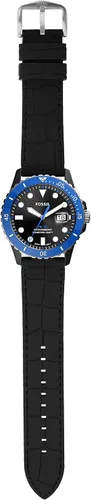 Vista 7 de FB-01 Reloj de silicona negro con fecha de tres manecillas, Negro