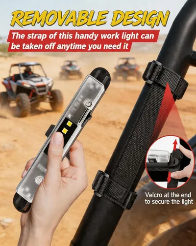 Vista 5 de Luz de techo interior para UTV, ANGU-OFFROAD Luz LED universal para montaje en barra antivuelco para luces de cúpula UTV, luces de jaula de utilidad