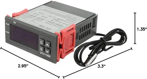 Vista 7 de STC-1000 DC 110V-220V 10A Microcomputadora Pantalla digital Controlador de temperatura Interruptor de control de termostato 2 Salida de relé