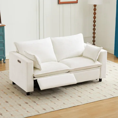 Vista 11 de GUEAPY Cloud Couch Sofá Reclinable Eléctrico - Sofás Seccionales Reclinables de Gran Tamaño Color Crema, Sofá/Sillón Reclinable Eléctrico Moderno