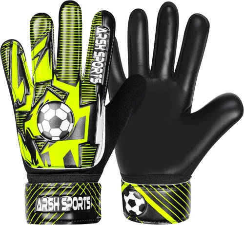 Vista 12 de Guantes de portero de fútbol para niños, guantes de portero para jóvenes niños y niñas con palma de látex de 4MM, antideslizantes, protección doble