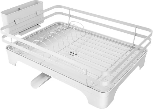 Vista 11 de Kitsure - Escurridor multifuncional para platos, 15.7 x 12.0 x 5.5 pulgadas, color negro Dish Rack for Kitchen Counter with Cutlery Holder