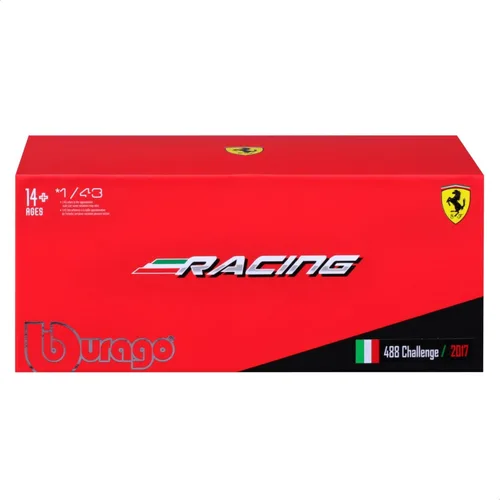 Vista 9 de Bburago B18-36306 43 Ferrari Racing 488 Challenge, Amarillo #1