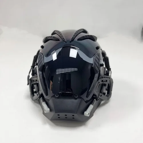 Vista 4 de JAUPTO Máscara punk cosplay para hombres y mujeres, máscara Techwear, máscara de Halloween, accesorios para fiestas y festivales de música
