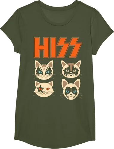 Vista 92 de Camiseta Hiss Funny Cats Kittens Rock Rockin, Negro