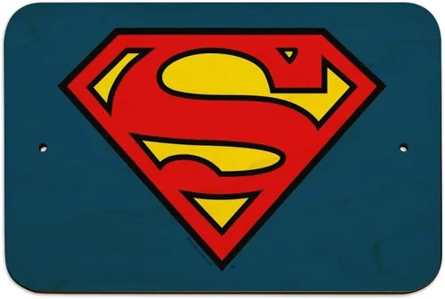 Vista 13 de GRAPHICS & MORE Letrero de Superman Classic S Shield Logo Home Business Office