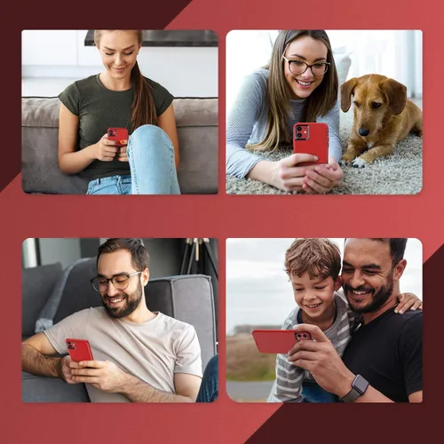 Vista 7 de ORIbox - Funda compatible con iPhone 13, acabado suave de silicona líquida exterior