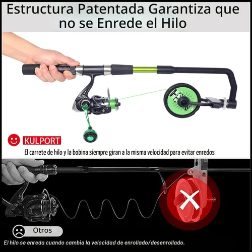 Vista 2 de Fishing Line Spooler, Adjustable line Winder,No Line Twist, Portable for Casting & Spinning and Trolling Reel