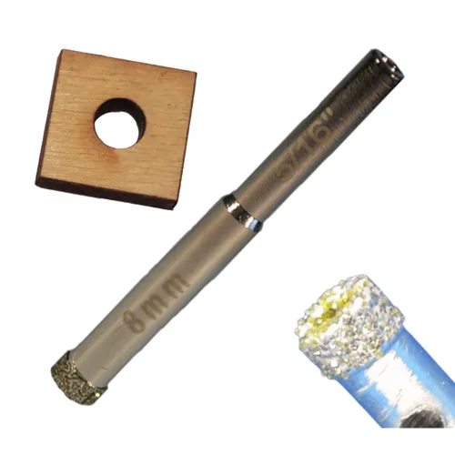 Vista 40 de Kit de brocas de diamante para azulejos - Juego de vidrio y porcelana, paquete de 5: 3/16", "1/4", "1/2" brocas de diamante para cerámica