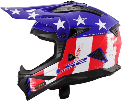 Vista 2 de LS2 Helmets Gate II - Casco integral para motocicleta MX Negro mate