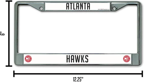 Vista 3 de Rico Industries NBA Basketball Premium 12" x 6" Chrome Frame with Plastic Inserts - Car/Truck/SUV Automobile Accessory