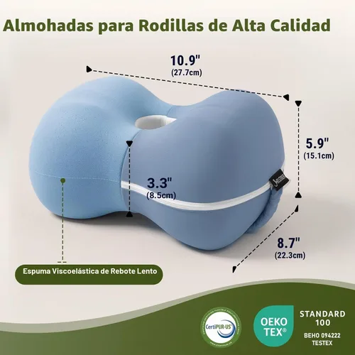 Vista 4 de Almohada de rodilla para personas que duermen de lado, almohada refrescante entre las piernas para dormir de lado, almohada de espuma viscoelástica