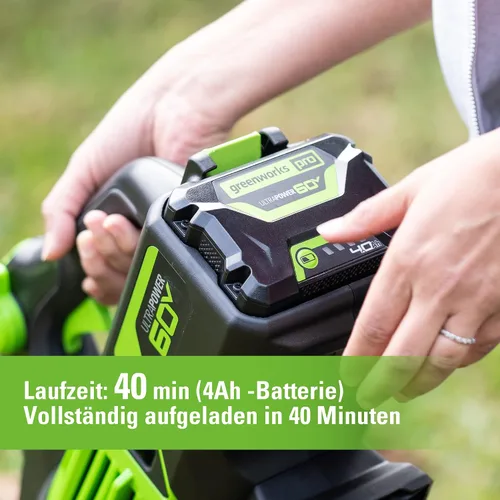 Vista 3 de Greenworks Pro Bare Tool - Soplador de hojas eléctrico inalámbrico de iones de litio de 60 voltios máximo, 610 CFM, GEN2 sin escobillas; Batería