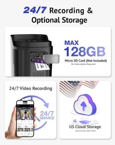 Vista 9 de LaView - Cámaras de seguridad para exteriores 3K 5MP HD, cámaras para seguridad del hogar con detección humana por IA, resistentes al agua IP65