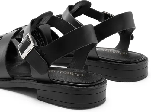 Vista 4 de DREAM PAIRS Fisherman Gladiator - Sandalias planas tejidas para verano