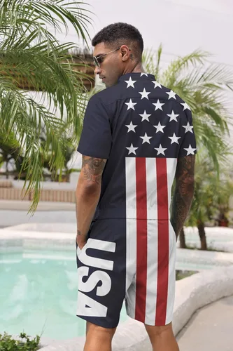 Vista 4 de Goodstoworld Mono hawaiano masculino con cierre de cremallera y bolsillo S-XXL