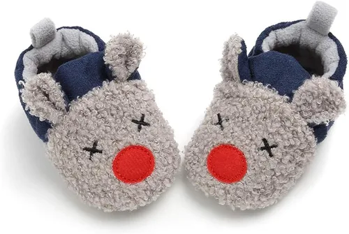 Vista 3 de Botas cálidas de invierno para bebés recién nacidos, botas de forro polar suave, suela antideslizante, zapatos para primeros caminantes, unisex
